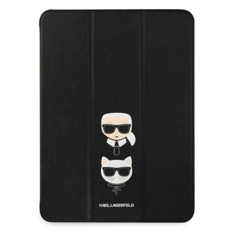 Karl Lagerfeld Saffiano Karl & Choupette Heads - Etui iPad Pro 12.9" 2021 (czarny) Karl Lagerfeld Saffiano Karl & Choupette Heads - Etui iPad Pro 12.9" 2021 (czarny)