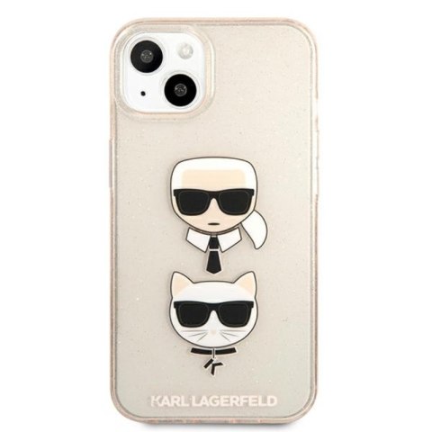 Karl Lagerfeld Glitter Karl & Choupette Head - Etui iPhone 13 mini (złoty) Karl Lagerfeld Glitter Karl & Choupette Head - Etui iPhone 13 mini (złoty)