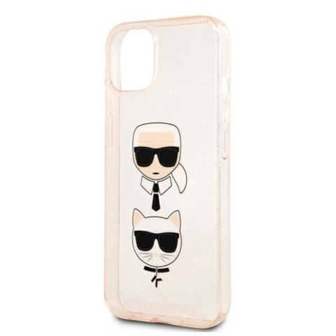 Karl Lagerfeld Glitter Karl & Choupette Head - Etui iPhone 13 mini (złoty) Karl Lagerfeld Glitter Karl & Choupette Head - Etui iPhone 13 mini (złoty)
