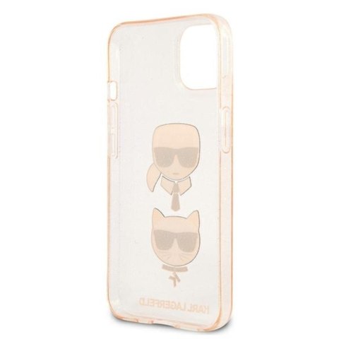 Karl Lagerfeld Glitter Karl & Choupette Head - Etui iPhone 13 mini (złoty) Karl Lagerfeld Glitter Karl & Choupette Head - Etui iPhone 13 mini (złoty)
