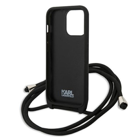 Karl Lagerfeld Monogram Leather Patch and Cord Iconik - Etui iPhone 13 Pro Karl Lagerfeld Monogram Leather Patch and Cord Iconik - Etui iPhone 13 Pro