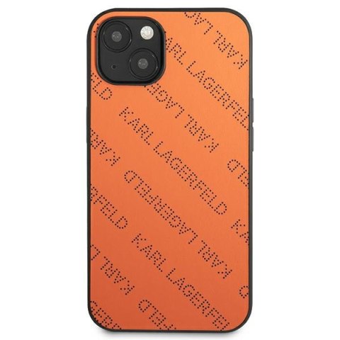 Karl Lagerfeld Perforated Allover - Etui iPhone 13 (pomarańczowy) Karl Lagerfeld Perforated Allover - Etui iPhone 13 (pomarańczowy)