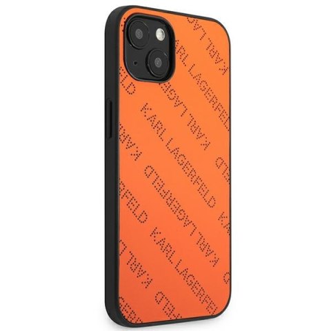 Karl Lagerfeld Perforated Allover - Etui iPhone 13 (pomarańczowy) Karl Lagerfeld Perforated Allover - Etui iPhone 13 (pomarańczowy)