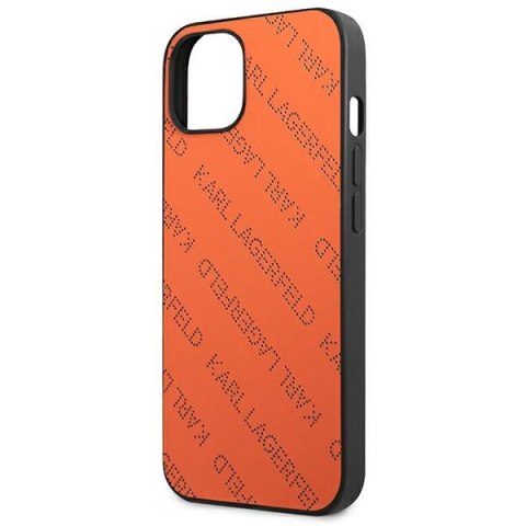 Karl Lagerfeld Perforated Allover - Etui iPhone 13 (pomarańczowy) Karl Lagerfeld Perforated Allover - Etui iPhone 13 (pomarańczowy)