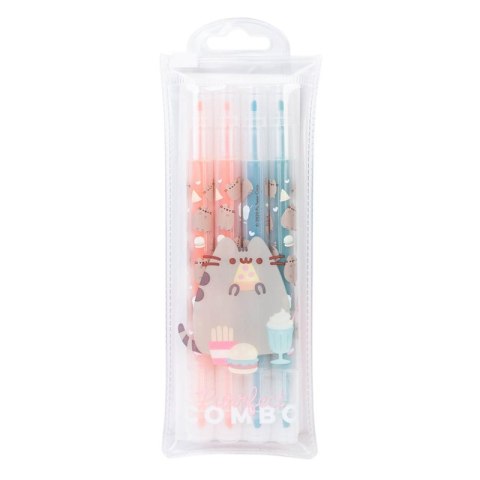Pusheen - Foodie collection, dwustronne markery / pisaki, zestaw 4 szt Pusheen - Foodie collection, dwustronne markery / pisaki, zestaw 4 szt