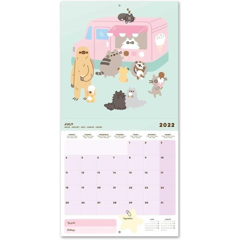 Pusheen - Kalendarz ścienny 2022 rok z kolekcji Foodie 30 x 30 cm Pusheen - Kalendarz ścienny 2022 rok z kolekcji Foodie 30 x 30 cm
