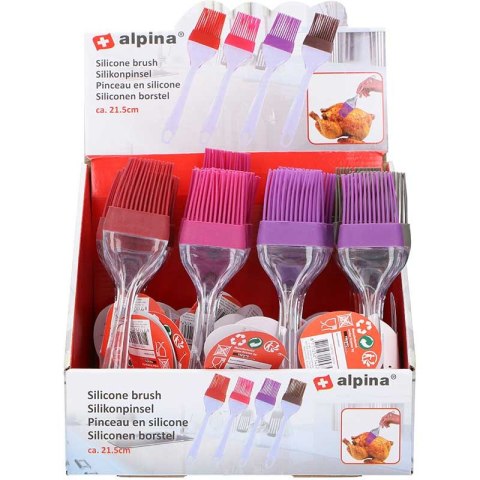 Alpina - pędzelek silikonowy do marynowania potraw 21 cm (czerwony) Alpina - pędzelek silikonowy do marynowania potraw 21 cm (czerwony)