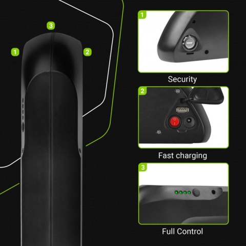 Green Cell - Bateria 13Ah (468Wh) do roweru elektrycznego E-Bike 36V Green Cell - Bateria 13Ah (468Wh) do roweru elektrycznego E-Bike 36V