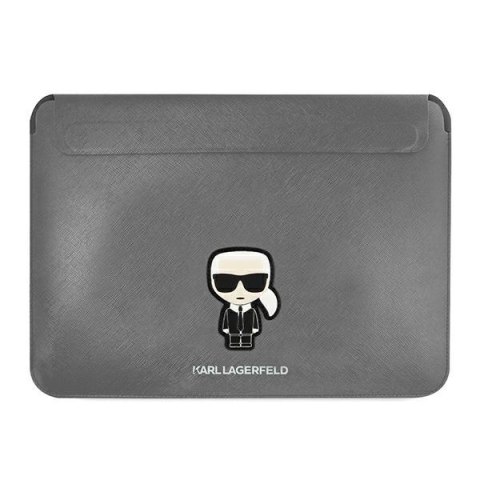 Karl Lagerfeld Saffiano Ikonik Sleeve - Etui na notebook 13" / 14" (Srebrny) Karl Lagerfeld Saffiano Ikonik Sleeve - Etui na notebook 13" / 14" (Srebrny)
