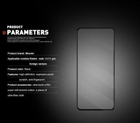 Mocolo 2.5D Full Glue Glass - Szkło ochronne Xiaomi Redmi Note 11 Pro / Note 11 Pro Plus Mocolo 2.5D Full Glue Glass - Szkło ochronne Xiaomi Redmi Note 11 Pro / Note 11 Pro Plus