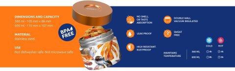 Quokka Whim Food Jar - Lunchbox termiczny / termos obiadowy 360 ml (Autumn) Quokka Whim Food Jar - Lunchbox termiczny / termos obiadowy 360 ml (Autumn)