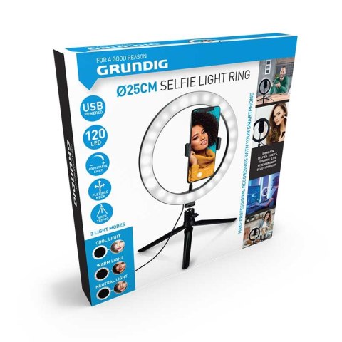 Grundig - Lampa pierścieniowa do zdjęć, selfie, makijażu Grundig - Lampa pierścieniowa do zdjęć, selfie, makijażu
