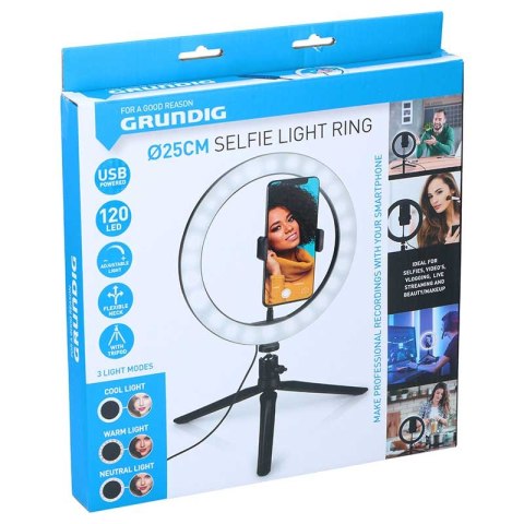 Grundig - Lampa pierścieniowa do zdjęć, selfie, makijażu Grundig - Lampa pierścieniowa do zdjęć, selfie, makijażu