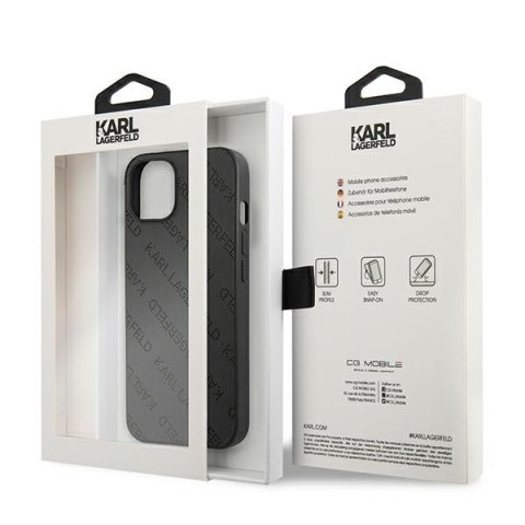 Karl Lagerfeld Perforated Allover - Etui iPhone 13 Mini (czarny) Karl Lagerfeld Perforated Allover - Etui iPhone 13 Mini (czarny)