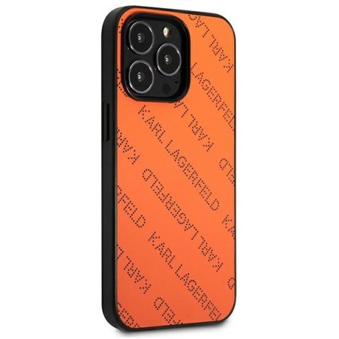 Karl Lagerfeld Perforated Allover - Etui iPhone 13 Pro Max (pomarańczowy) Karl Lagerfeld Perforated Allover - Etui iPhone 13 Pro Max (pomarańczowy)