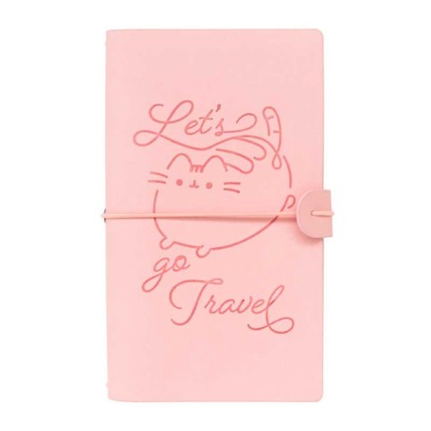 Pusheen - Skórzany notatnik podróżny B6 (Różowy) Pusheen - Skórzany notatnik podróżny B6 (Różowy)