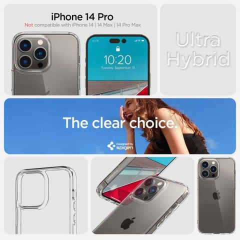 Spigen Ultra Hybrid - Etui do iPhone 14 Pro (Przezroczysty) Spigen Ultra Hybrid - Etui do iPhone 14 Pro (Przezroczysty)