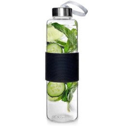 EXCELLENT HOUSWARE SZKLANA BUTELKA NA WODĘ 600ml 259152-C CZARNA