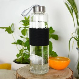 EXCELLENT HOUSWARE SZKLANA BUTELKA NA WODĘ 600ml 259152-C CZARNA