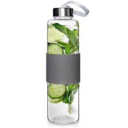 EXCELLENT HOUSWARE SZKLANA BUTELKA NA WODĘ 600ml 259152-S SZARA