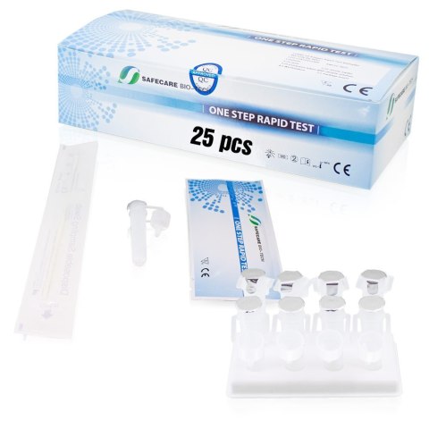 SAFECARE Szybkie testy antygenowe Covid-19 czułość >97% swoistość >99,4% 25szt. SAFECARE Szybkie testy antygenowe Covid-19 czułość >97% swoistość >99,4% 25szt.