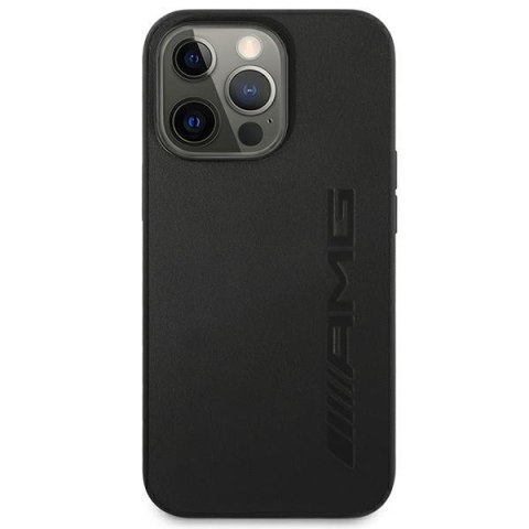AMG Leather Hot Stamped - Etui iPhone 14 Pro (czarny) AMG Leather Hot Stamped - Etui iPhone 14 Pro (czarny)