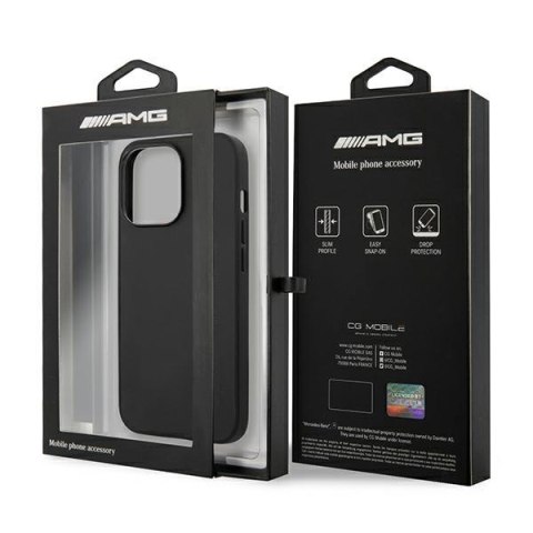 AMG Leather Hot Stamped - Etui iPhone 14 Pro (czarny) AMG Leather Hot Stamped - Etui iPhone 14 Pro (czarny)