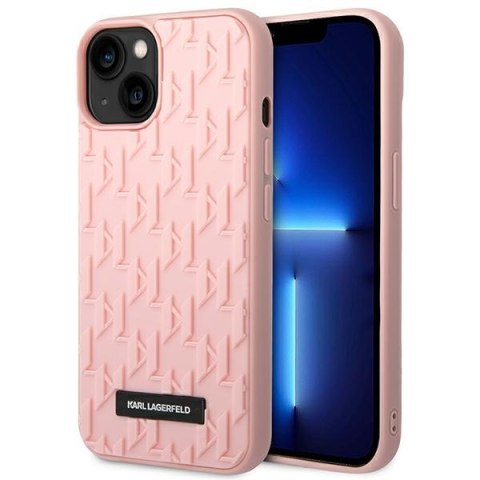 Karl Lagerfeld Monogram 3D Pattern - Etui iPhone 14 Plus (różowy) Karl Lagerfeld Monogram 3D Pattern - Etui iPhone 14 Plus (różowy)