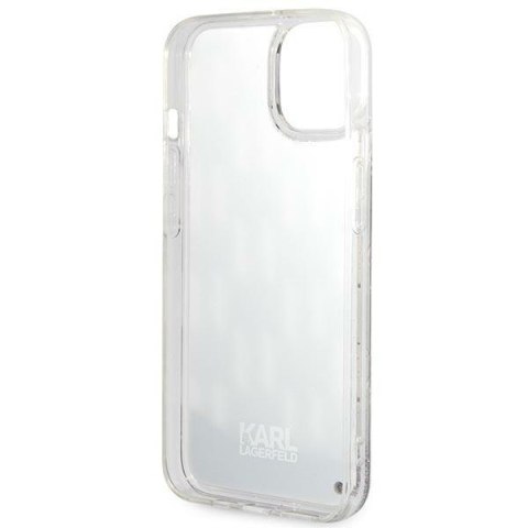 Karl Lagerfeld Monogram Liquid Glitter - Etui iPhone 14 Plus (czarny) Karl Lagerfeld Monogram Liquid Glitter - Etui iPhone 14 Plus (czarny)