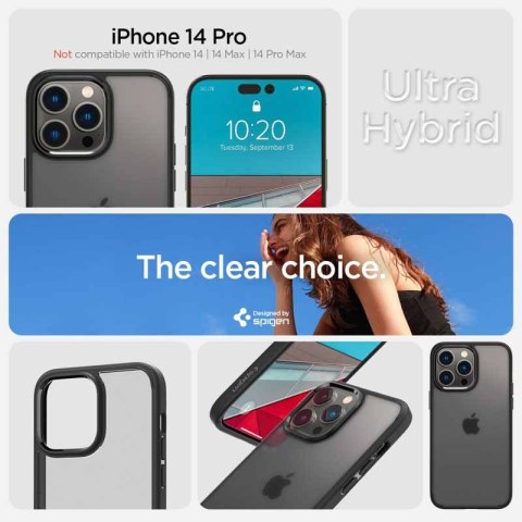 Spigen Ultra Hybrid Matte - Etui do iPhone 14 Pro (Czarny matowy) Spigen Ultra Hybrid Matte - Etui do iPhone 14 Pro (Czarny matowy)