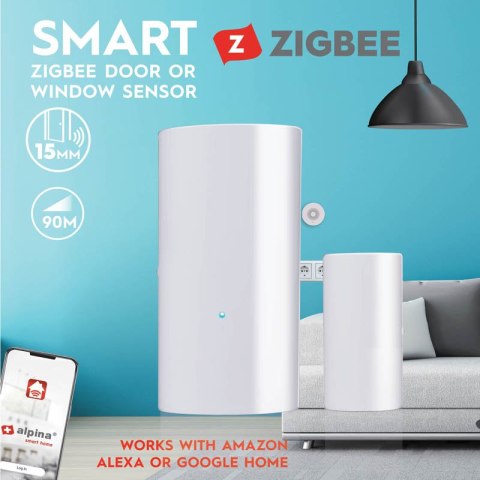 Alpina - Inteligentny sensor otwarcia okien sieć Zigbee Alpina - Inteligentny sensor otwarcia okien sieć Zigbee