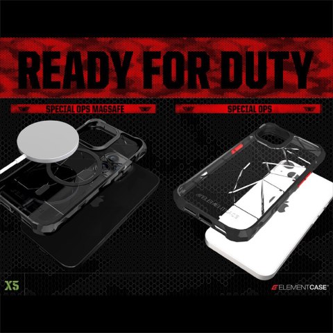 Element Case Special Ops X5 MagSafe - Pancerne etui iPhone 14 (Mil-Spec Drop Protection) (Smoke/Black) Element Case Special Ops X5 MagSafe - Pancerne etui iPhone 14 (Mil-Spec Drop Protection) (Smoke/Black)