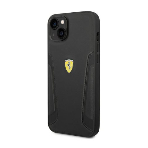Ferrari Leather Stamp Sides - Etui iPhone 14 Plus (Czarny) Ferrari Leather Stamp Sides - Etui iPhone 14 Plus (Czarny)