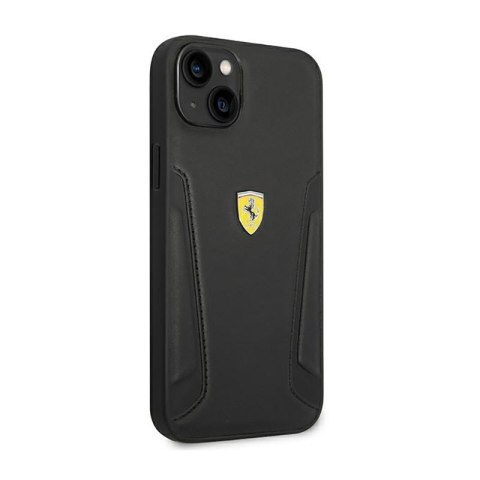 Ferrari Leather Stamp Sides - Etui iPhone 14 Plus (Czarny) Ferrari Leather Stamp Sides - Etui iPhone 14 Plus (Czarny)