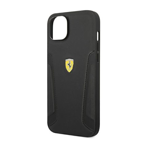 Ferrari Leather Stamp Sides - Etui iPhone 14 Plus (Czarny) Ferrari Leather Stamp Sides - Etui iPhone 14 Plus (Czarny)