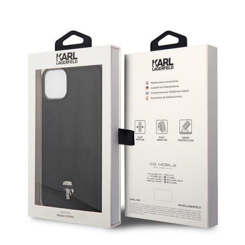 Karl Lagerfeld Quilted Puffy Ikonik Pin - Etui do iPhone 14 Plus (Czarny) Karl Lagerfeld Quilted Puffy Ikonik Pin - Etui do iPhone 14 Plus (Czarny)