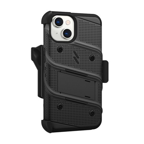 ZIZO BOLT Series - Pancerne etui iPhone 14 ze szkłem 9H na ekran + uchwyt z podstawką (czarny) ZIZO BOLT Series - Pancerne etui iPhone 14 ze szkłem 9H na ekran + uchwyt z podstawką (czarny)