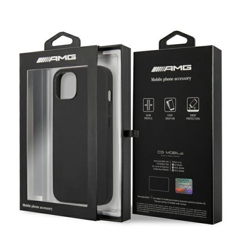 AMG Leather Hot Stamped - Etui iPhone 14 Plus (czarny) AMG Leather Hot Stamped - Etui iPhone 14 Plus (czarny)