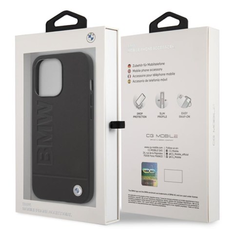 BMW Leather Hot Stamp MagSafe - Etui iPhone 14 Pro Max (Czarny) BMW Leather Hot Stamp MagSafe - Etui iPhone 14 Pro Max (Czarny)
