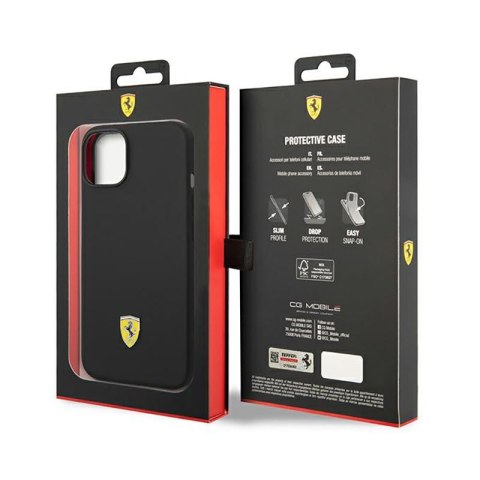 Ferrari Silicone Metal Logo - Etui iPhone 14 Plus (czarny) Ferrari Silicone Metal Logo - Etui iPhone 14 Plus (czarny)
