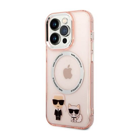 Karl Lagerfeld Karl & Choupette Aluminium MagSafe - Etui iPhone 14 Pro Max (różowy) Karl Lagerfeld Karl & Choupette Aluminium MagSafe - Etui iPhone 14 Pro Max (różowy)