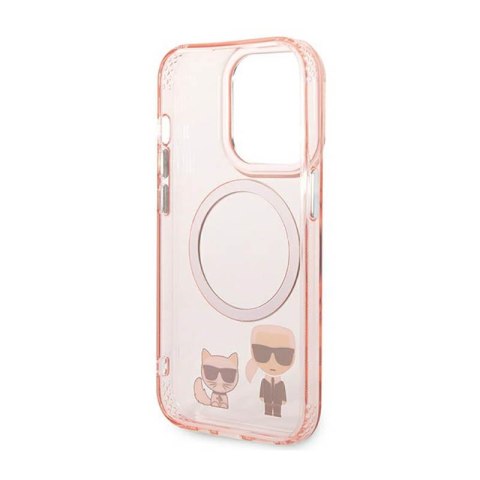 Karl Lagerfeld Karl & Choupette Aluminium MagSafe - Etui iPhone 14 Pro Max (różowy) Karl Lagerfeld Karl & Choupette Aluminium MagSafe - Etui iPhone 14 Pro Max (różowy)