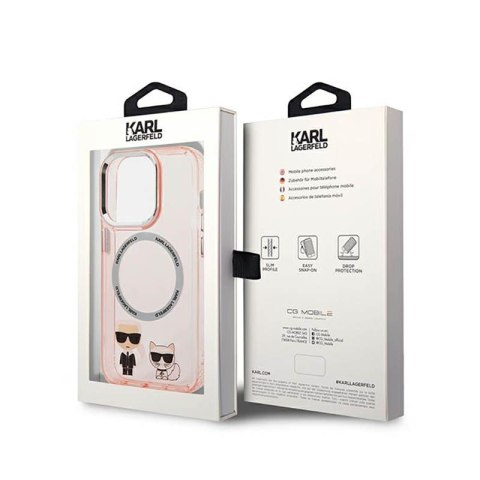Karl Lagerfeld Karl & Choupette Aluminium MagSafe - Etui iPhone 14 Pro Max (różowy) Karl Lagerfeld Karl & Choupette Aluminium MagSafe - Etui iPhone 14 Pro Max (różowy)