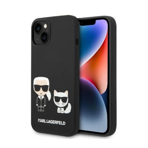 Karl Lagerfeld Liquid Silicone Karl & Choupette MagSafe - Etui iPhone 14 Plus (czarny) Karl Lagerfeld Liquid Silicone Karl & Choupette MagSafe - Etui iPhone 14 Plus (czarny)