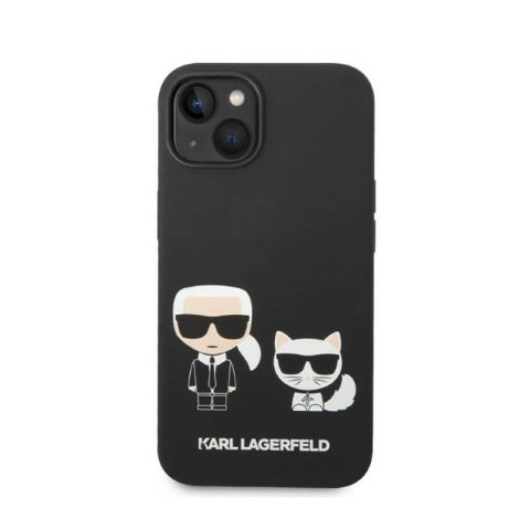 Karl Lagerfeld Liquid Silicone Karl & Choupette MagSafe - Etui iPhone 14 Plus (czarny) Karl Lagerfeld Liquid Silicone Karl & Choupette MagSafe - Etui iPhone 14 Plus (czarny)