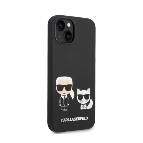 Karl Lagerfeld Liquid Silicone Karl & Choupette MagSafe - Etui iPhone 14 Plus (czarny) Karl Lagerfeld Liquid Silicone Karl & Choupette MagSafe - Etui iPhone 14 Plus (czarny)