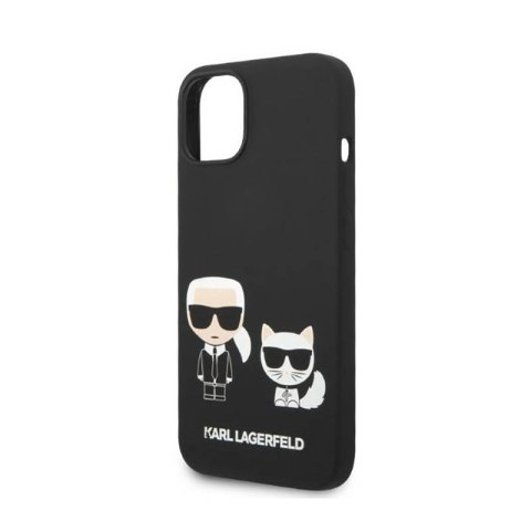 Karl Lagerfeld Liquid Silicone Karl & Choupette MagSafe - Etui iPhone 14 Plus (czarny) Karl Lagerfeld Liquid Silicone Karl & Choupette MagSafe - Etui iPhone 14 Plus (czarny)