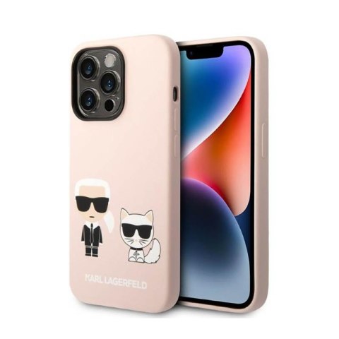 Karl Lagerfeld Liquid Silicone Karl & Choupette MagSafe - Etui iPhone 14 Pro (różowy) Karl Lagerfeld Liquid Silicone Karl & Choupette MagSafe - Etui iPhone 14 Pro (różowy)