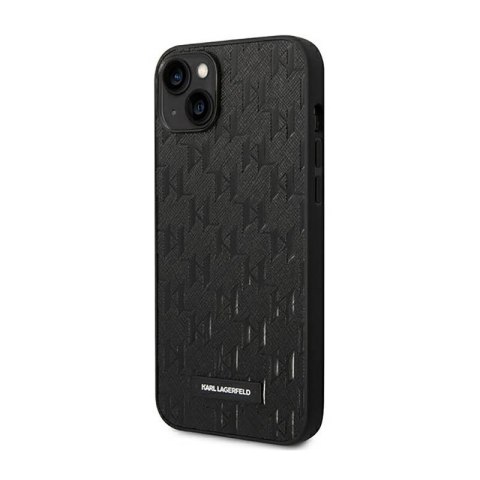 Karl Lagerfeld Saffiano Mono Metal Logo - Etui iPhone 14 Plus (czarny) Karl Lagerfeld Saffiano Mono Metal Logo - Etui iPhone 14 Plus (czarny)