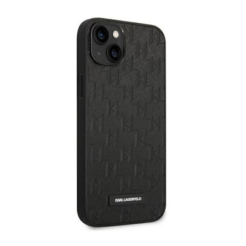 Karl Lagerfeld Saffiano Mono Metal Logo - Etui iPhone 14 Plus (czarny) Karl Lagerfeld Saffiano Mono Metal Logo - Etui iPhone 14 Plus (czarny)